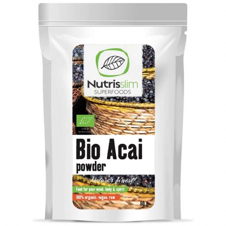 Pudra de fructe acai organic 60 g - Nutrisslim Superfoods